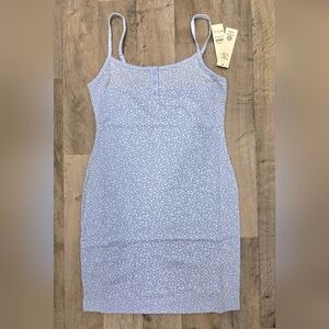 Light Blue Floral Slip Sleepwear Dress Size XX-Small